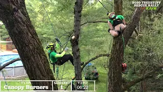 Pro First Responders Demonstrate Arborist Rescue - Scenario 1 - 2020 TreeStuff Rescue Rally