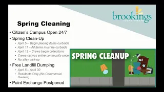 City of Brookings Progress Report | March 23, 2021