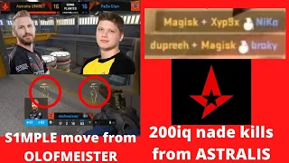 S1MPLE move from OLOFMEISTER, ASTRALIS 200iq double NADE kill - CSGO Twitch best moments