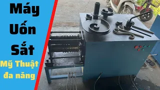 máy uốn sắt mỹ thuật giá rẻ || máy uốn sắt hoa văn nghệ thuật đa năng 4 trong 1 || 098.6265.339