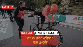 Quick bike change for Barta - Stage 13 | La Vuelta 20