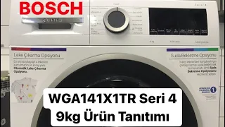 WGA141X1TR Bosch çamaşır makinesi Seri | 4 1000 devir 9 kg nasıl kullanılır ve ürün tanıtımı