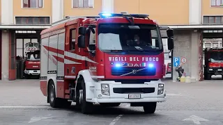 Partenza Vigili Del Fuoco SAF Milano in emergenza // Milan Fire Service High Rise Unit responding