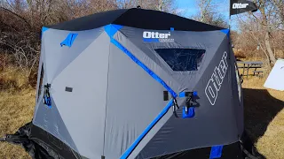 2022 Otter THERMAL Vortex Hub Resort / 6-7 Man INSANE Ice Shelter REVIEW / BEST Ice Tent!!