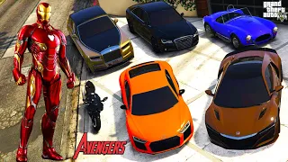 GTA 5 - Stealing Avengers 'IRON MAN'  Cars with Franklin! (Real Life Cars #66)