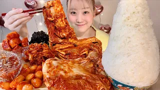 ASMR 大量のキムチを食べる Various Kinds of Kimchi【日本語字幕】【咀嚼音/ Mukbang/ Eating Sounds】
