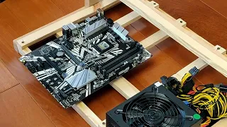 Сборка майнинг ферма Nvidia RTX 3070 TI Founders Edition  4 видеокарты по 62 Mhs 240-250 мегахеш