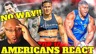 FIRST TIME WATCHING | Top 10 GENETIC FREAKS Of Rugby | The Ultimate BEAST MODE ATHLETES | REACTION!