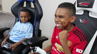 Can i finally beat my Little Bro | Man Utd vs Man City | FIFA 19