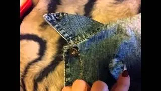 Как сделать  потертости и заклепки на джинсовке