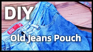 DIY Old Jeans Pouch Compilation #SewingTricksandTips