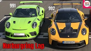 Porsche 992 GT3 RS vs Porsche 991 GT3 RS Nurburgring Lap