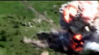 Ukrainian drone destroyed russian tanks