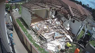 TIMELAPSE DEMOLITION OF A HOUSE - SYDNEY, NSW