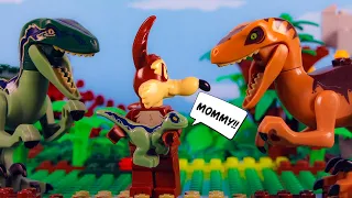 LEGO Roadrunner VS Coyote JURASSIC WORLD - Stop Motion Cartoon