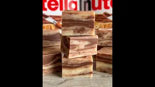 3-INGREDIENT NUTELLA MARBLE FUDGE