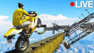 The HARDEST GTA 5 ONLINE STUNT RACES Ever! (GTA 5 Funny Moments)