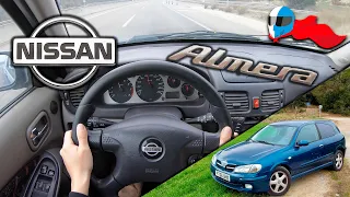 2000 Nissan Almera N16 1.8i 16v (85kW) POV 4K [Test Drive Hero] #59 ACCELERATION,ELASTICITY, DYNAMIC