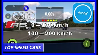 Audi TT RS Dragy acceleration 0-100/100-200 km/h - DATA REVIEW