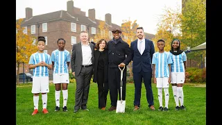 Football legend Ian Wright breaks ground on 'Rocky and Wrighty Arena' at former school in Lewisham