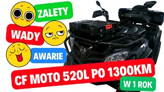 CF MOTO 520L ❌awarie❌wady✔️zalety po 1300km i roku użytkowania ⚠️