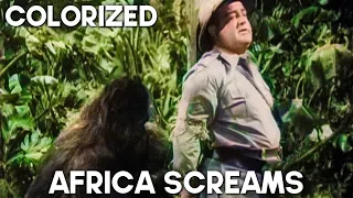 Africa Screams | COLORIZED | Bud Abbott | Action Movie | Adventure