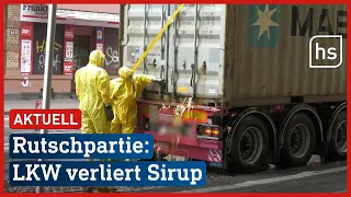 Klebrige Frankfurter Straßen: 17.000 Liter Apfelsirup ausgelaufen | hessenschau