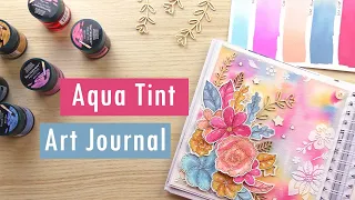 Aqua Tint Art Journal Page: Watercolor Inks Tutorial