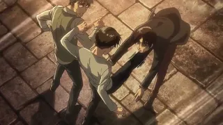 Levi kick Eren and punch Jean | Attack On Titan Season 3 Episode 12