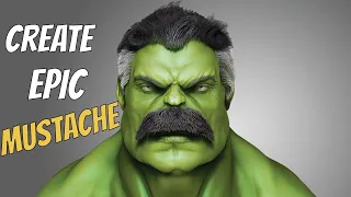 ZBush Secrets - Create Epic Mustache Using Fibermesh