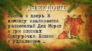 Анекдоты про Новый Год! Распутный Дед Мороз и три Мощных Снегурочки! Анекдоты для настроения!