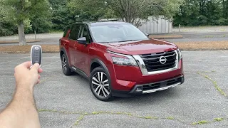 2023 Nissan Pathfinder Platinum: Start Up, Test Drive, Walkaround, POV and Review