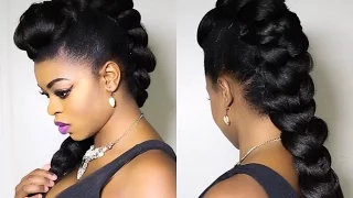 Faux Braided Mohawk on Natural Hair!!!!!!