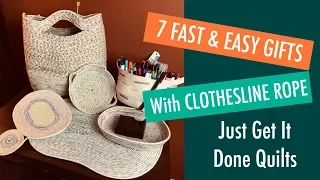 Sewing - 7 Fast and Easy DIY Gifts Using Clothes Line Rope