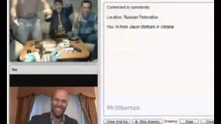 Jason Statham at the video chat with Russians LoL Джейсон в видеочате(VERY FUNNY )))))