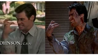 Jim Carrey (fletcher reede) Vs Bruce Campbell (Ash Williams) "The Claw"