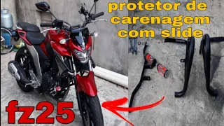 COLOQUEI O PROTETOR DE CARENAGEM COM SLIDER NA FAZER 250