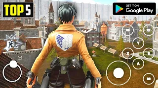 Top 5 High Graphics AOT Games For Android || Play Attack On Titan Console like Game In Android 2023