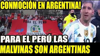 ¡BANDERAZO CONMUEVE A ARGENTINOS! HINCHAS PERUANOS SORPRENDEN CON POTENTE MENSAJE