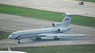 Tu-154 take off instantly. I have never seen such a short run.