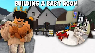 BUILDING MY BLOXBURG SON A NEW BABY ROOM