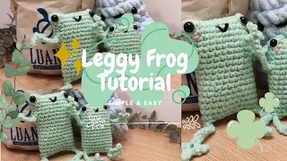 Crochet ✨Leggy frog✨ tutorial!! Beginner friendly too!! 🐸💕