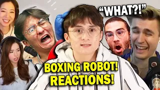 Everyone's Reaction To Michael Reeves Boxing Robot!