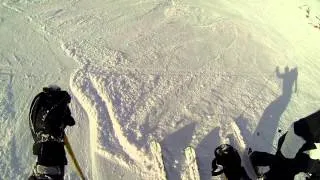 First Ride Black Piste Skiing | First time skier Kaprun, Austria