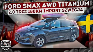 Wakacyjny S-MAX ✅️ FORD SMAX TITANIUM ✅️ AWD ✅️ 2.0 TDCI 180KM ✅️ 174000km ✅️ KAMERY ✅️ SZWECJA