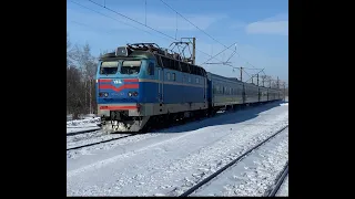UltraHD 4K Електровоз ЧС4-192  з поїздом RE 785 Шостка-Київ