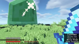 Fighting giant slimes in Minecraft