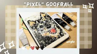 Pixel Goofball Corgi | Chill Dog Painting 💛 Cozy Vibe Art Vlog