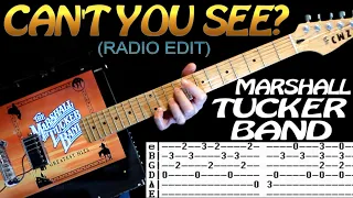 Marshall Tucker Band Can't You See Guitar Lesson / Guitar Tabs / Tutorial / Chords / Cover + Solo