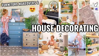 HOUSE DECORATING & FURNITURE MAKEOVERS!!😍 SHOP, DECORATE & CLEAN WITH ME | OUR ARIZONA FIXER UPPER